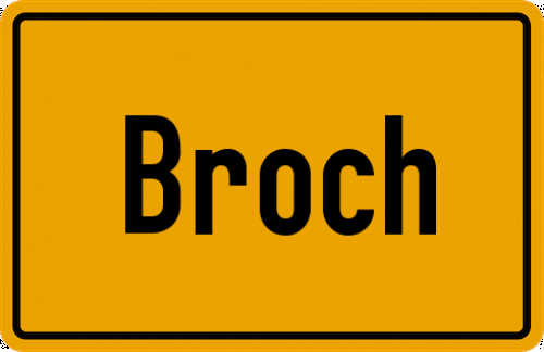 Ortsschild Broch