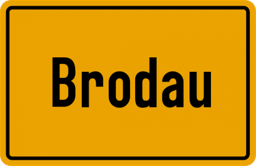 Ortsschild Brodau, Ostholst