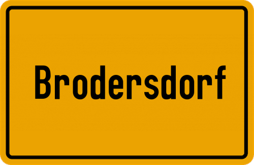 Ortsschild Brodersdorf