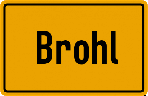 Ortsschild Brohl, Eifel