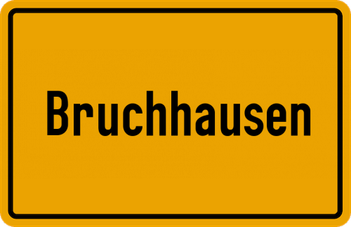 Ortsschild Bruchhausen, Bröl