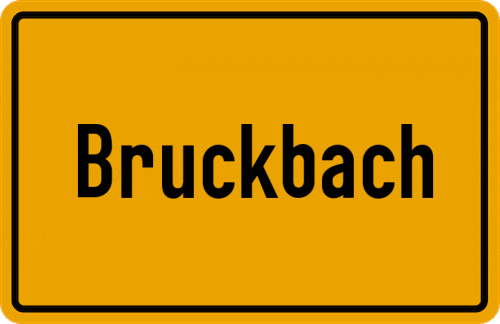 Ortsschild Bruckbach