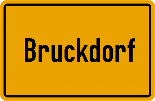 Ortsschild Bruckdorf