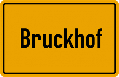 Ortsschild Bruckhof