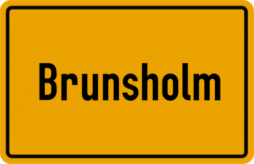 Ortsschild Brunsholm