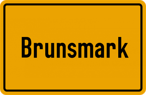 Ortsschild Brunsmark