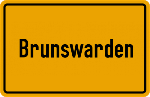 Ortsschild Brunswarden, Kreis Wesermarsch