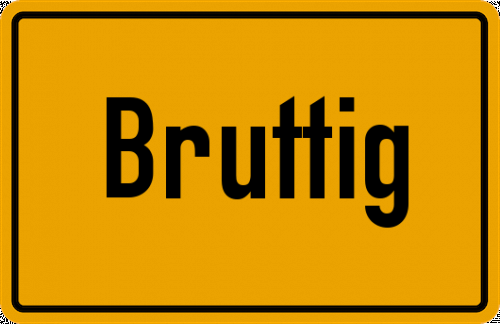 Ortsschild Bruttig