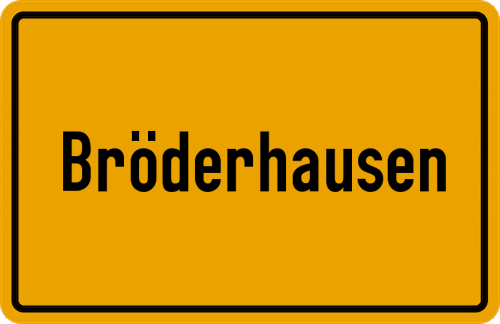Ortsschild Bröderhausen