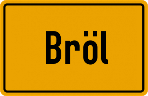 Ortsschild Bröl, Bröltal