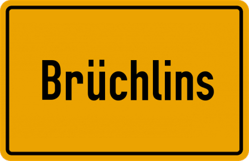 Ortsschild Brüchlins
