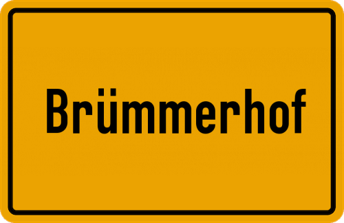 Ortsschild Brümmerhof, Kreis Bremervörde