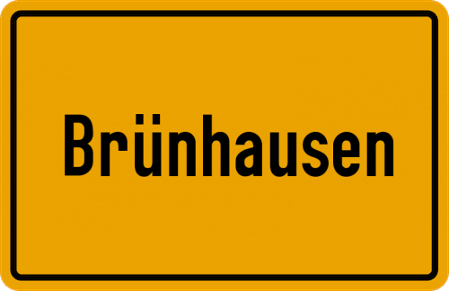 Ortsschild Brünhausen