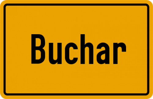 Ortsschild Buchar