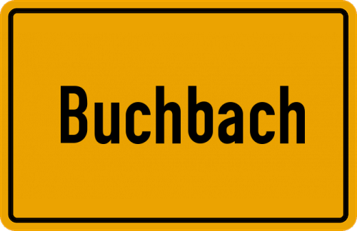 Ortsschild Buchbach, Oberbayern