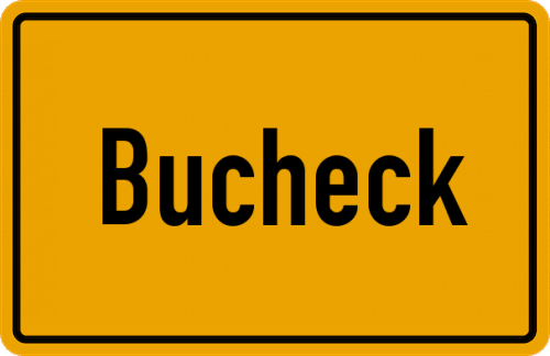 Ortsschild Bucheck, Niederbayern