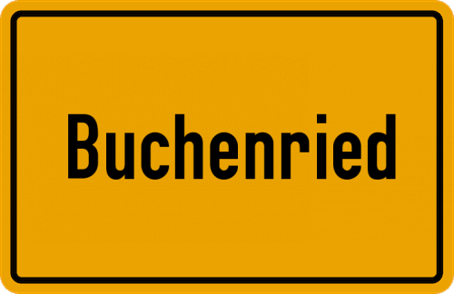Ortsschild Buchenried
