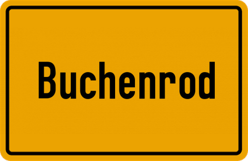 Ortsschild Buchenrod, Hessen