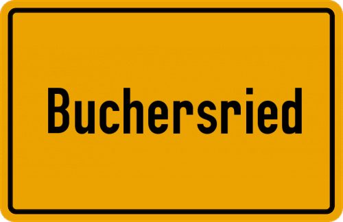 Ortsschild Buchersried