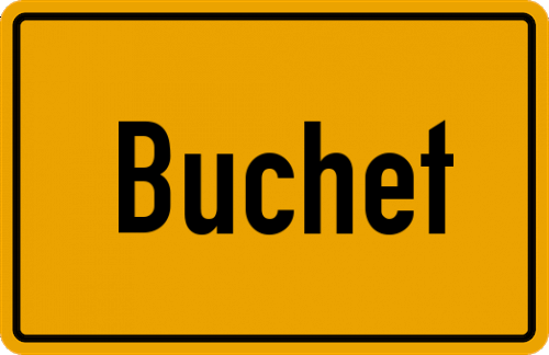 Ortsschild Buchet, Eifel