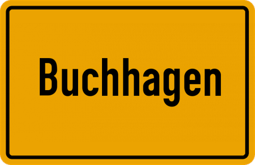 Ortsschild Buchhagen