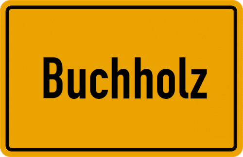 Ortsschild Buchholz, Kreis Minden, Westfalen
