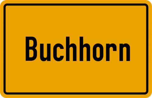 Ortsschild Buchhorn