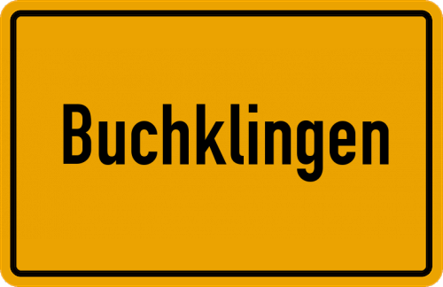 Ortsschild Buchklingen, Odenwald