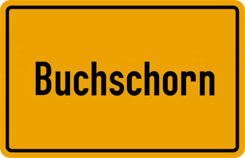 Ortsschild Buchschorn
