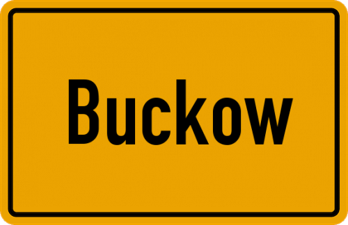 Ortsschild Buckow