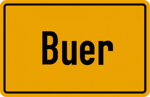 Ortsschild Buer, Wiehengebirge