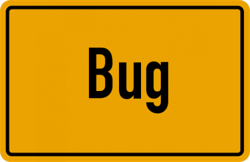 Ortsschild Bug, Kreis Bamberg