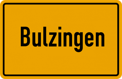 Ortsschild Bulzingen