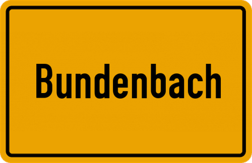 Ortsschild Bundenbach