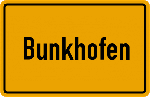 Ortsschild Bunkhofen