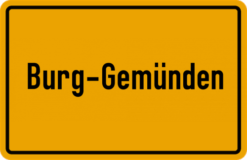Ortsschild Burg-Gemünden