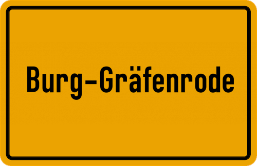 Ortsschild Burg-Gräfenrode