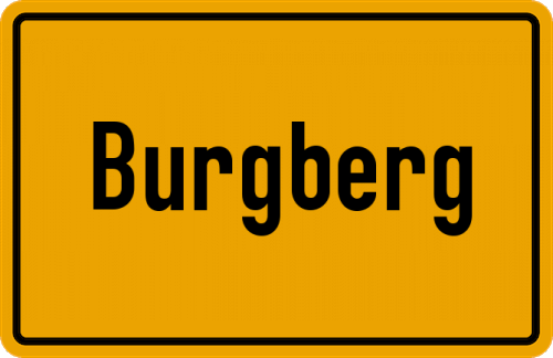 Ortsschild Burgberg