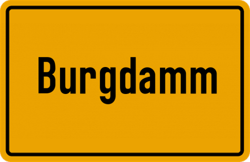 Ortsschild Burgdamm