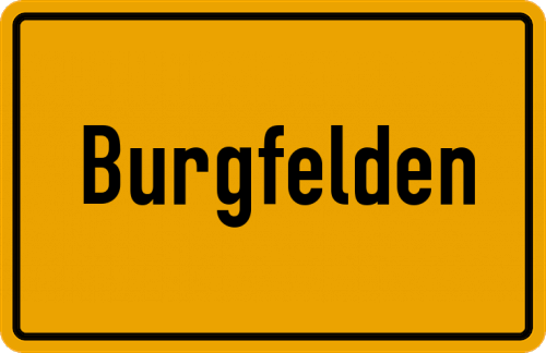 Ortsschild Burgfelden