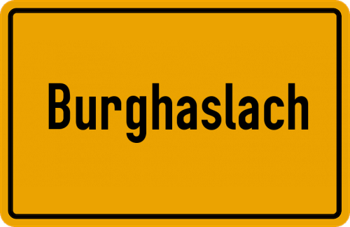 Ortsschild Burghaslach