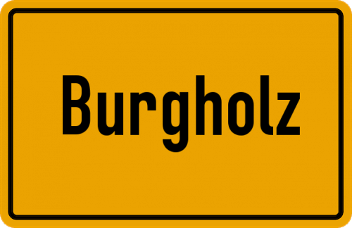 Ortsschild Burgholz