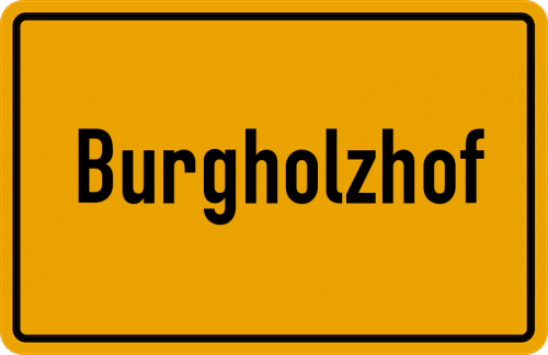 Ortsschild Burgholzhof