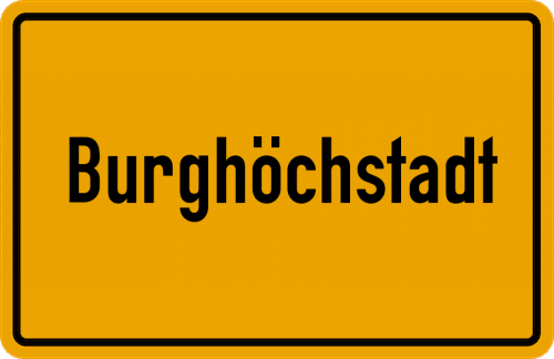 Ortsschild Burghöchstadt