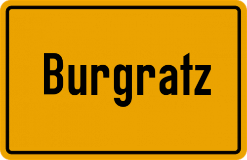 Ortsschild Burgratz, Allgäu