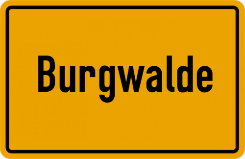 Ortsschild Burgwalde