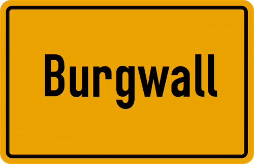 Ortsschild Burgwall