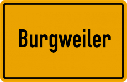 Ortsschild Burgweiler