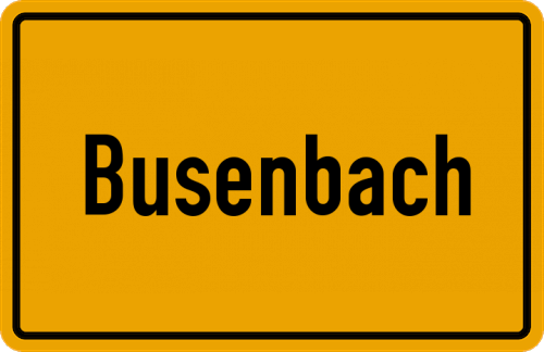 Ortsschild Busenbach