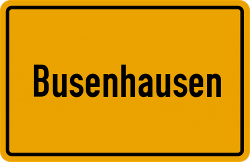 Ortsschild Busenhausen